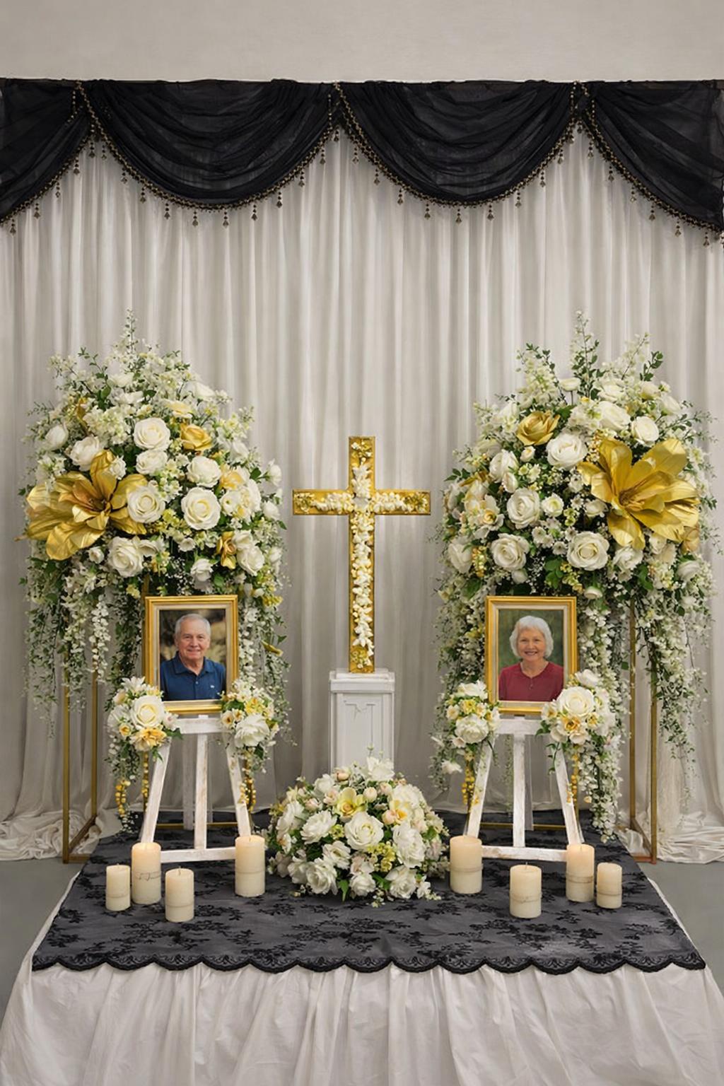 Décoration de deuil sobre